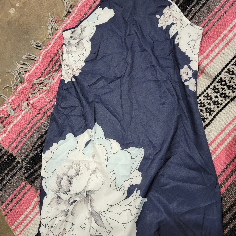 Women's Blue Floral Dress